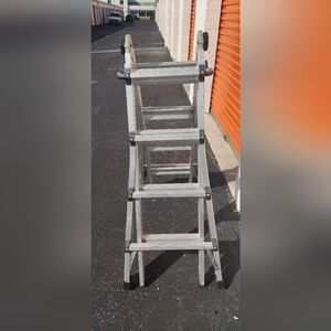 Folding Step Ladder with Wheels